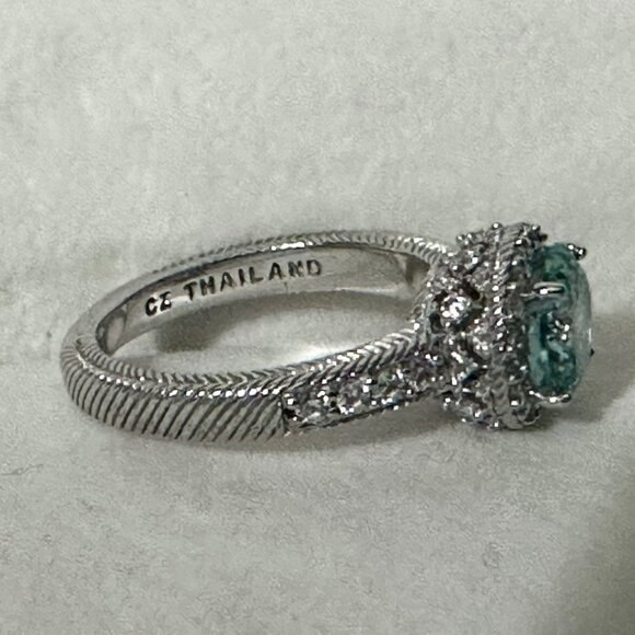 Judith Ripak Paraiba size 5 Sterling Silver Ring - Picture 3 of 8